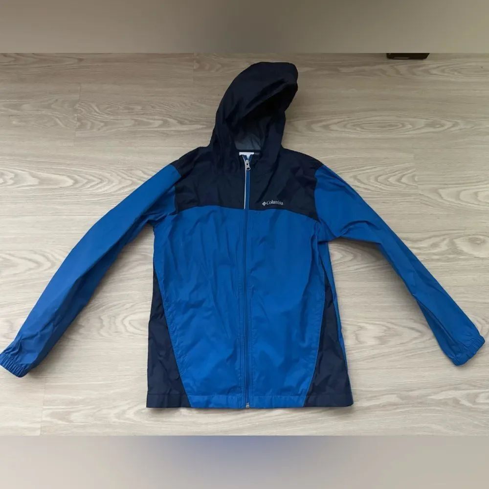Columbia Blue and Black Hooded Jacket